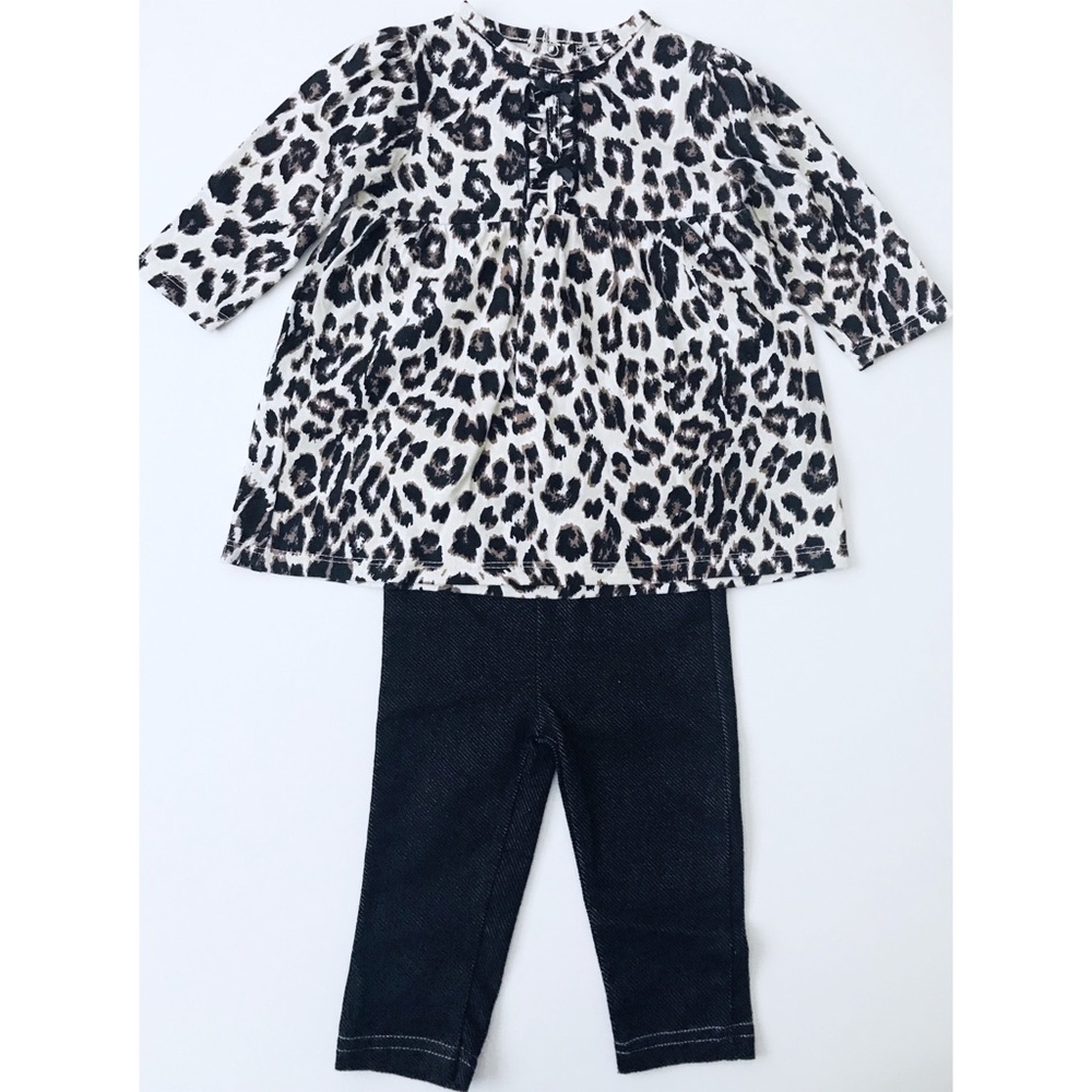 Infant’s Leopard top with Jean jeggings